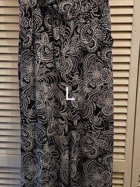Black and White Patterned Maxi Skirt